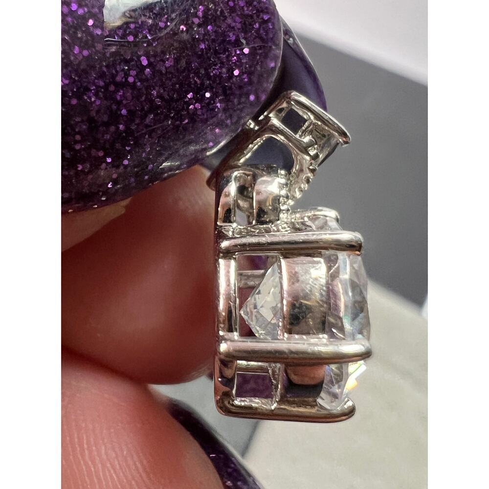NEW Charles Winston CZ Sterling Silver Earrings 10.16ctw - Picture 8 of 11